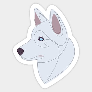 Siberian Husky - White Sticker